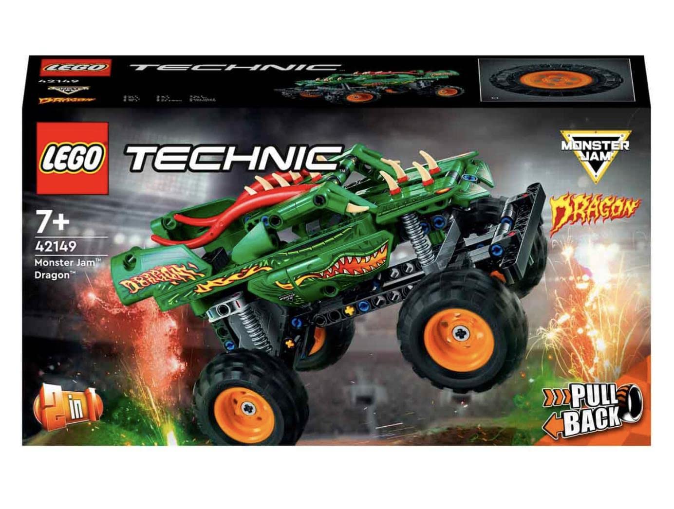 LEGO Technic Monster Jam Dragon 42149 Building Toy Set