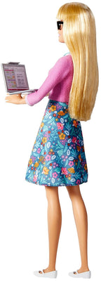 Barbie® Teacher Doll, Blonde, with 10 Teaching Accessories, Including Spinning Globe and a Laptop That Opens and Closes