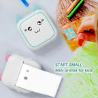 KIMISS Mini Pocket Printer Portable Thermal Printer with Printing Paper for Photos, Journals and Learning Materials | High-Efficiency Study Aid | Portable Office