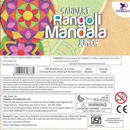 TOYKRAFTT Sand Art Kit Rangoli Mandala Jr