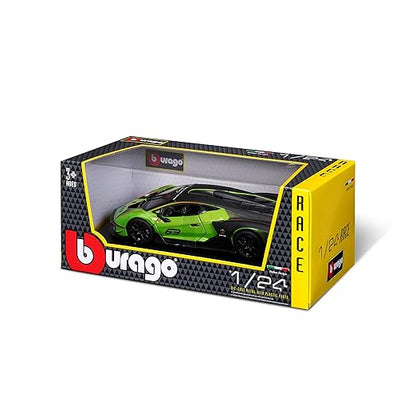 Diecast Cars, Cars,Lamborghini, Race,Bburago ,Green 