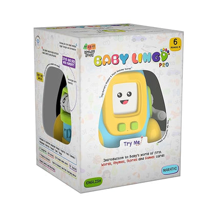 Baby Lingo Pro, Montessori Games, Multilingual Toy, Screen-Free Quiz Games, Vocabulary Building, Interactive Educational Toy for 1 to 5 Year Old Kids. English - Hindi - Marathi