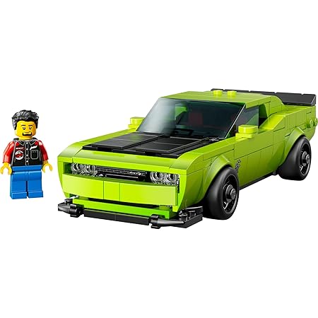 LEGO Speed Champions Dodge Challenger SRT Hellcat Sports Car Toy 77237 Building Blocks Toys for 9+ Gift for Boys and Girls