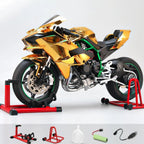 XLG 1/6 Scale Kawasaki Ninja H2R Diecast Motorcycle Model with Display Stand Premium Collector's Die Cast Bike(Golden)