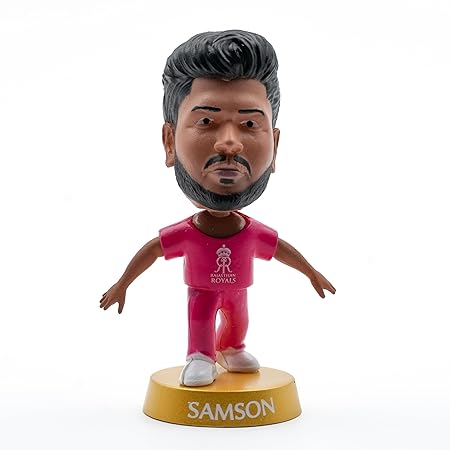 Cricket Icons Action Figure Sanju Samson Rajasthan Royal Collectible Miniature, IPL Edition with 360° Rotatable Head, RR Cricket Player for Fans & Kids, Collectors Pack of 1
