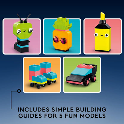 LEGO Classic Creative Neon Fun 11027 Building Toy Set (333 Pieces)