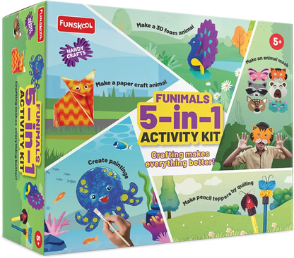 Funskool Hanydcrafts FUNIMALS 5-in-1 Activity Kit