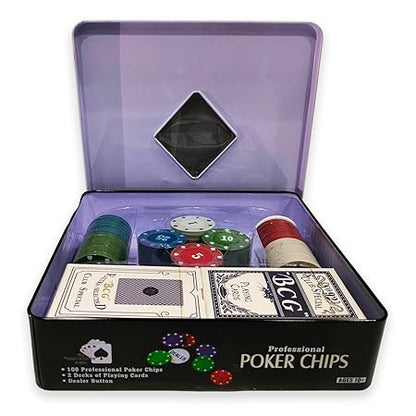 RSAAUD® Poker Chip Set with Case,  Casino Poker Chips