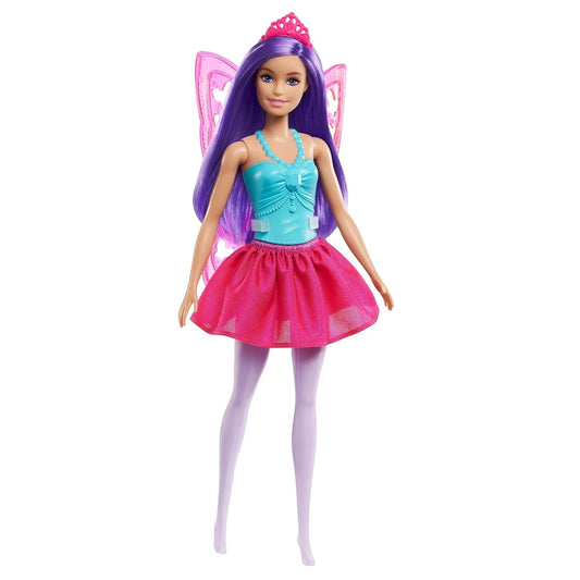 Dreamtopia Fairy Doll (11.5-in, Purple Hair) Wearing Skirt, Clip-On Wings & Tiara