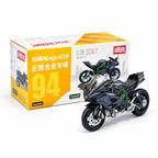 MSZ Kawasaki Ninja H2R 1:18 Scale Officially Licensed Die Cast Bike — Hyperbike Model with Steerable Wheel Rear Suspension & Kickstand