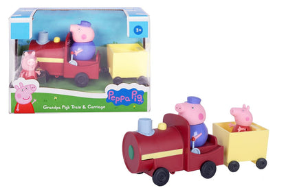 PEPPA PIG Grandpa's Train and Carriage Playset, Includes 2 Figures, Preschool Toy for Girls & Boys 3 Years and Up, Birthday Gift Toys for Kids
