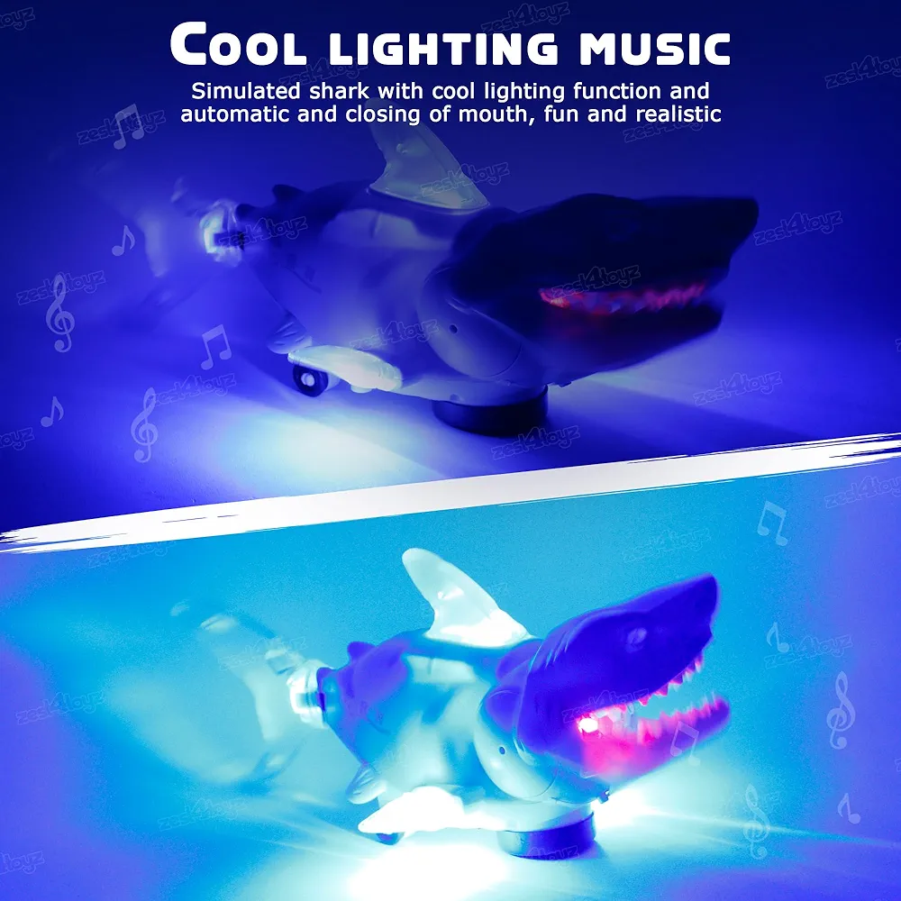 Zest 4 Toyz Musical Shark Toy with Light and Music Animal Simulation Model