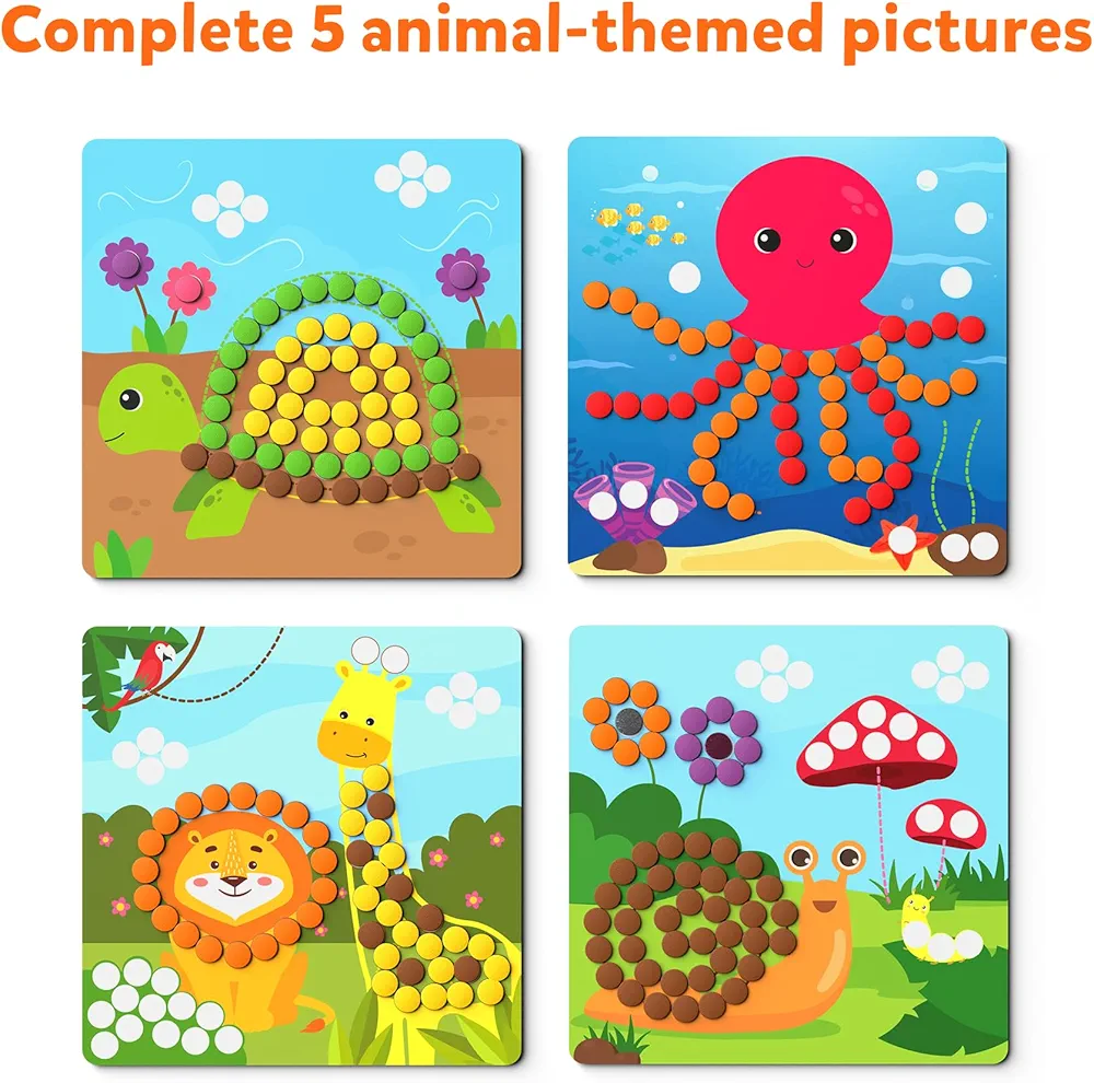 Skillmatics Paper Art Activity - Dot It with Magnets Animals