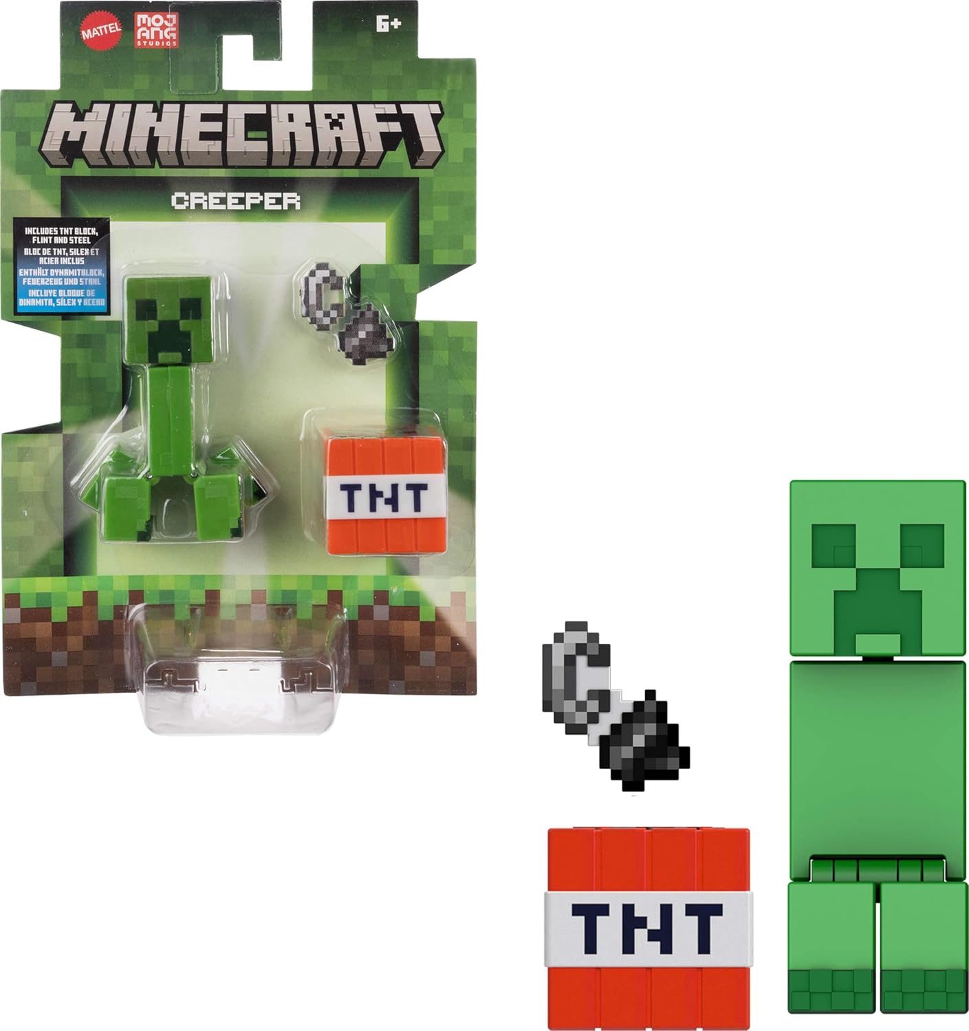 Mattel Minecraft Action Figure & Accessories 2-Pack with Creeper Collectible Toy Set