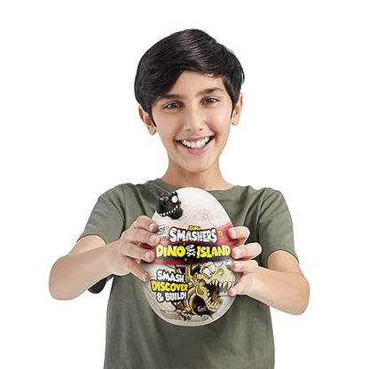 Smashers Dino Island Nano Egg by ZURU with 6 Hidden Surprises, Mini and Dinosaur Toy, Prehistoric Discovery Slime More,Color May Vary
