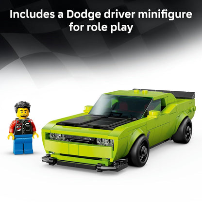 LEGO Speed Champions Dodge Challenger SRT Hellcat Sports Car Toy 77237 Building Blocks Toys for 9+ Gift for Boys and Girls