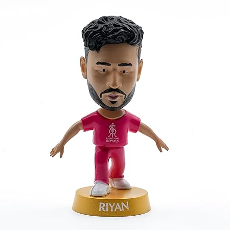 Cricket Icons Action Figure Riyan Parag Rajasthan Royal Collectible Miniature, IPL Edition with 360° Rotatable Head, RR Cricket Player for Fans & Kids, Collectors Pack of 1