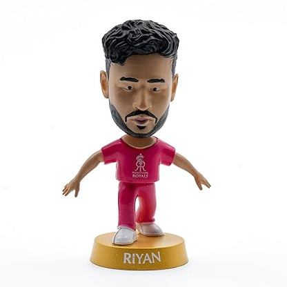 Cricket Icons Action Figure Riyan Parag Rajasthan Royal Collectible Miniature, IPL Edition with 360° Rotatable Head, RR Cricket Player for Fans & Kids, Collectors Pack of 1