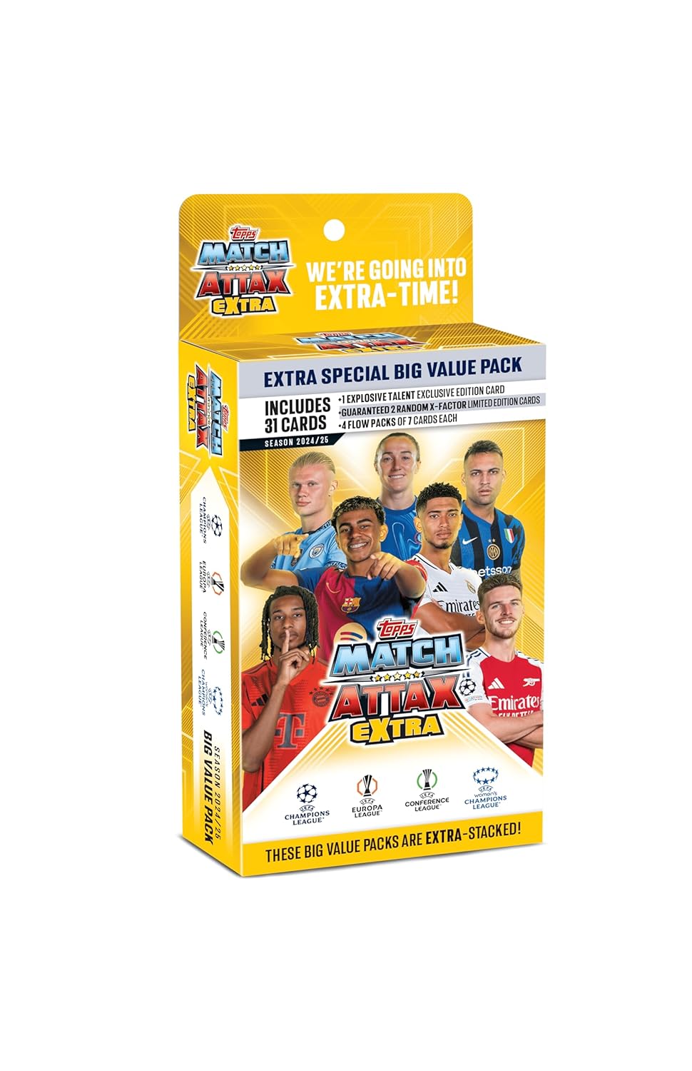 Topps UCL WUCL Match Attax Extra 2025 Big Value Pack Cocoland Toys