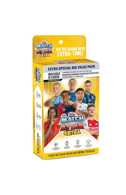Topps UCL & WUCL Match Attax Extra 2025 Trading & Collectible Card Game (Big Value Pack)