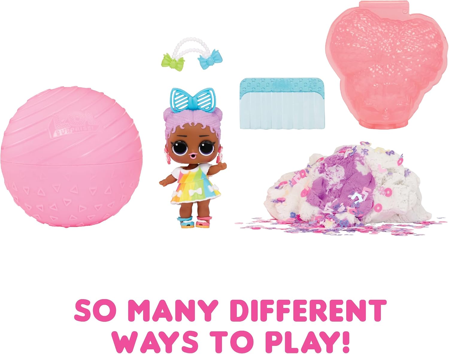 L.O.L. Surprise! Squish Sand Magic Hair Tots- with Collectible Doll, Squish Sand Dolls, Surprises, Limited Edition Doll- Great Gift for Girls Age 3+