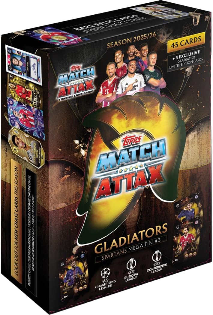 Topps Match Attax 2025 26 Spartans Mega Tin Cocoland Toys