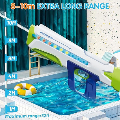 Water Gun Featuring High-Pressure Rapid-Fire Action, Adjustable Nozzle, and Extended Range for Epic Backyard Water Battles