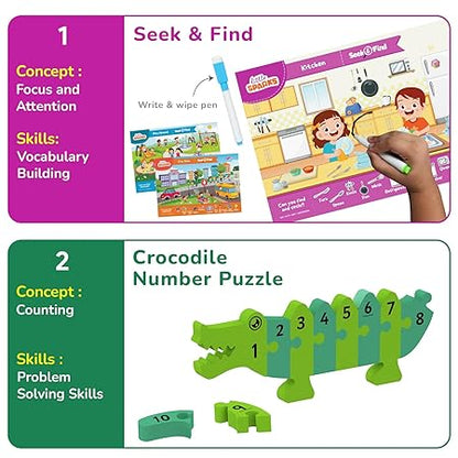 Smartivity Montessori Based Learning Kit | Puzzles, Sticker Art