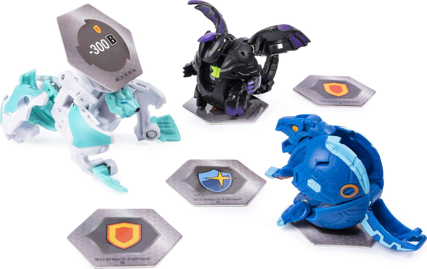 Bakugan Starter Pack 3-Pack, Haos Hydorous, Collectible Transforming Creatures