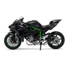 MSZ Kawasaki Ninja H2R 1:18 Scale Officially Licensed Die Cast Bike — Hyperbike Model with Steerable Wheel Rear Suspension & Kickstand