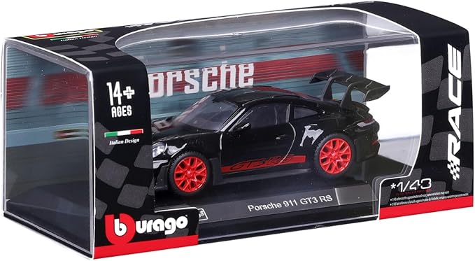 Bburago Porsche 911 GT3 RS 1:43 Diecast Model Display Case Cocoland Toys