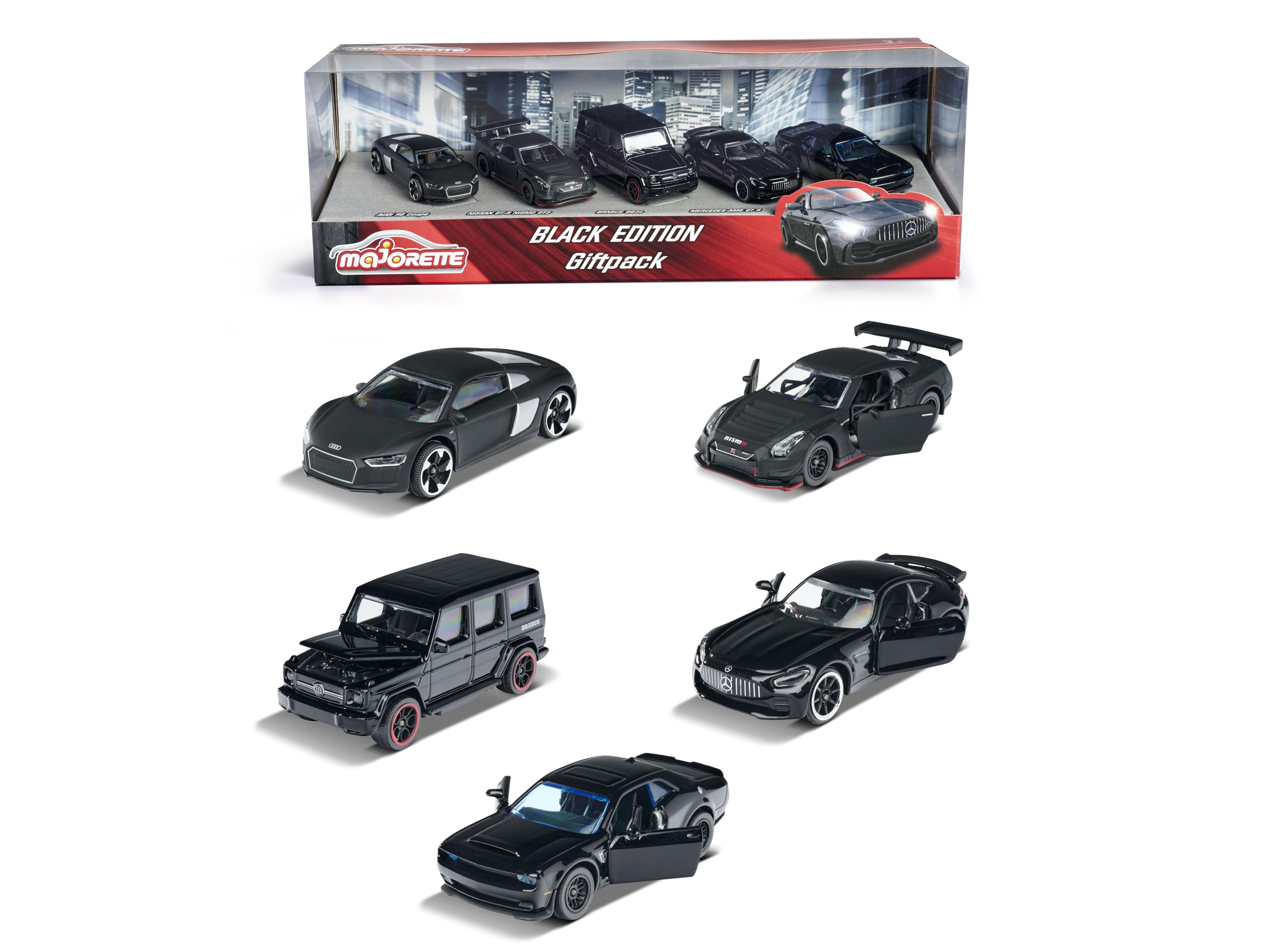 Black Edition (2023) Giftpack 5 Piece Set 1/64 Diecast Model Cars by