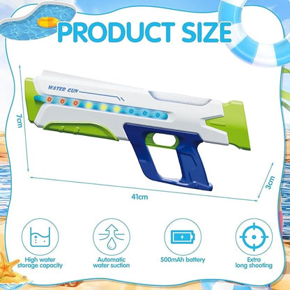 Water Gun Featuring High-Pressure Rapid-Fire Action, Adjustable Nozzle, and Extended Range for Epic Backyard Water Battles