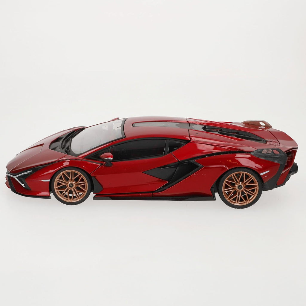 Lamborghini Sián FKP 37 Metallic Red Hypercar Side View Cocoland Toys