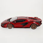 Lamborghini Sián FKP 37 Metallic Red Hypercar Side View Cocoland Toys