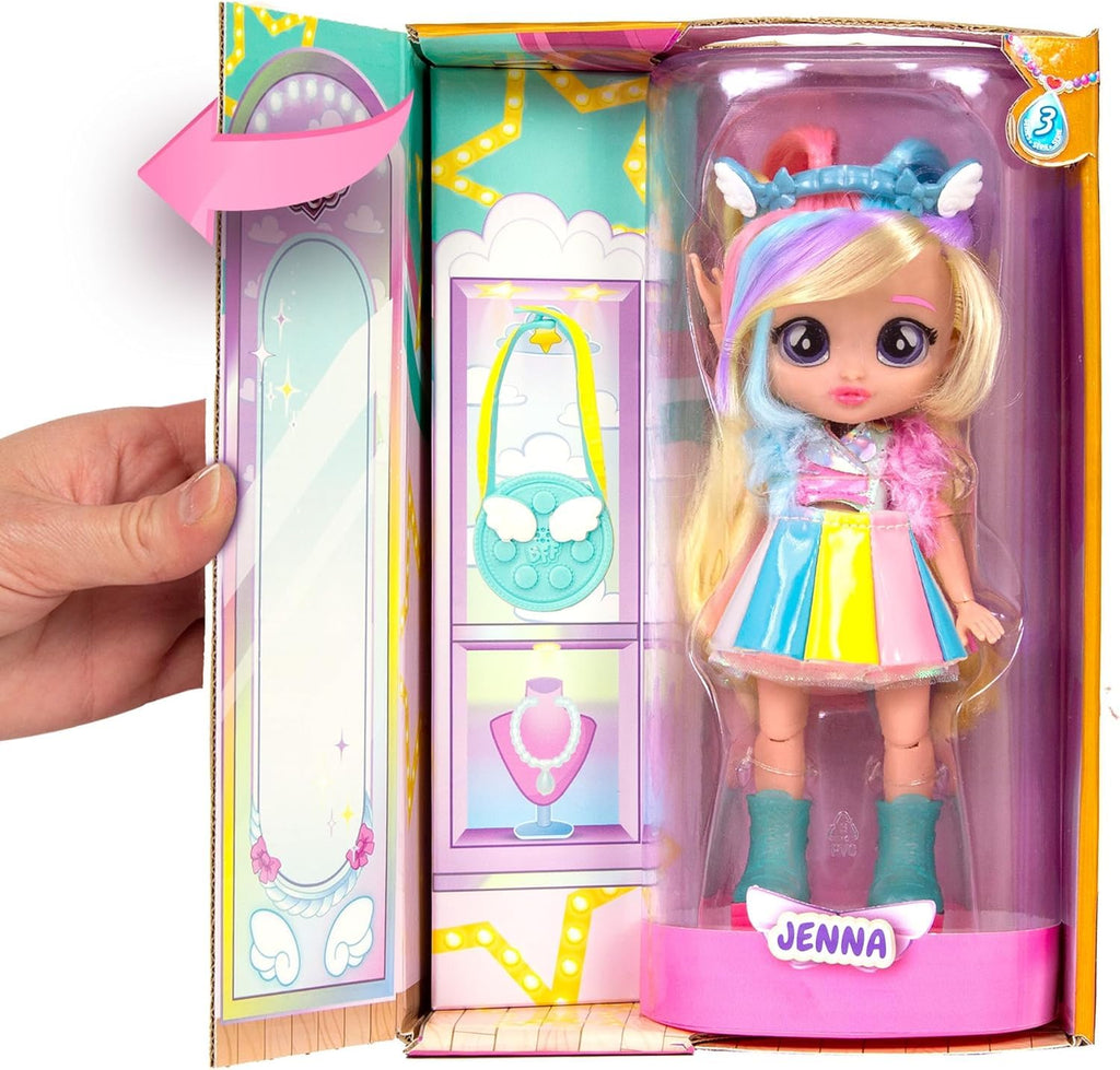 BFF Doll for Beautiful Blonde Hair and Comes with a Stylish Pink Bag and 9+ Surprises Including Outfit and Accessories for 3 Years and Above (Series 3 Jenna)