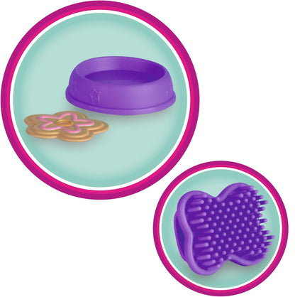 SUPER CUTE LITTLE BABIES - Super Puppies, SuperCute, Super Hero Pets, Interactive Small Dogs, with Sounds, Dining Dish and Comb, Coat and Anti-Face, Famous
