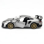 MSZ Porsche 911 GT2 RS 1:32 Scale Diecast Metal Model Car with Lights & Sound, Openable Doors, Officially Licensed Collectible Toy Car