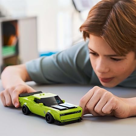 LEGO Speed Champions Dodge Challenger SRT Hellcat Sports Car Toy 77237 Building Blocks Toys for 9+ Gift for Boys and Girls
