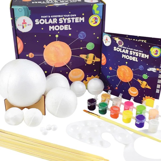 Kalakaram DIY Solar System Kit, Paint and Assemble Solar System Model Kit