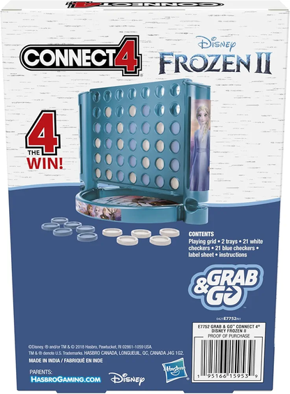 Hasbro Gaming Grab and Go Connect 4: Disney Frozen 2 Edition Game