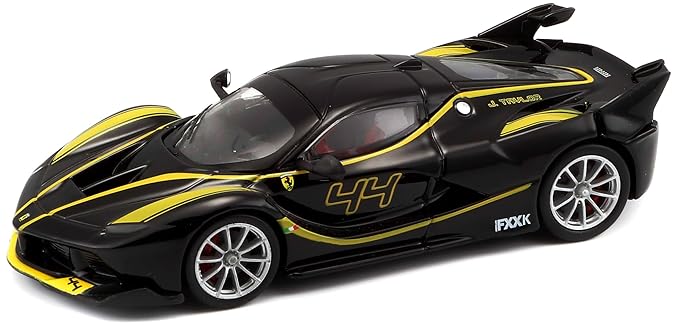 Ferrari FXX K Black Gold Hypercar Side View Cocoland Toys