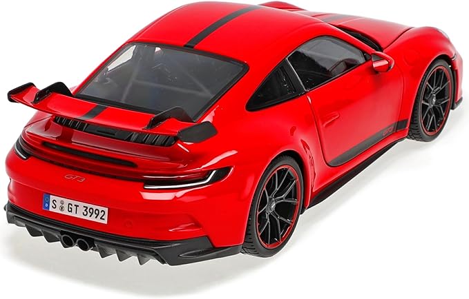 Porsche 911 992 GT3 Coupe Red with Stripes New Generation from 2019 Version from 2022 1/18