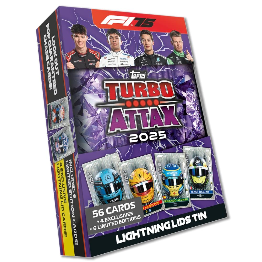 Topps Turbo Attax Formula 1® 2025 Trading and Collectible Card Game Tin - Lightining Lids)