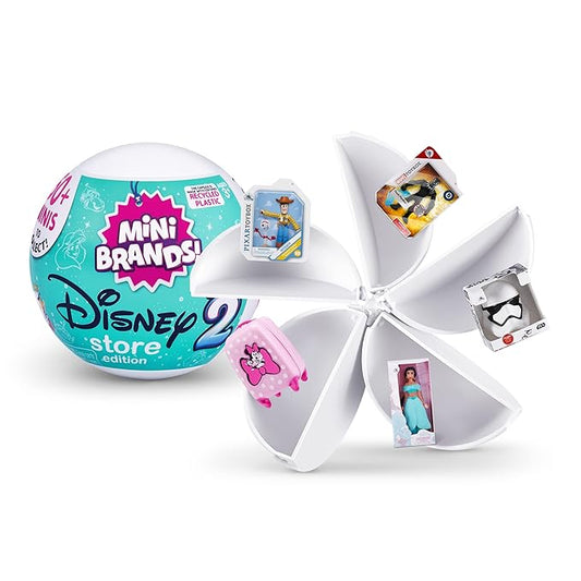 Zuru Mini Brands Disney Store Edition Series 2 Miniature Toy Product Blind Capsule - Contains 5 Miniature Figures