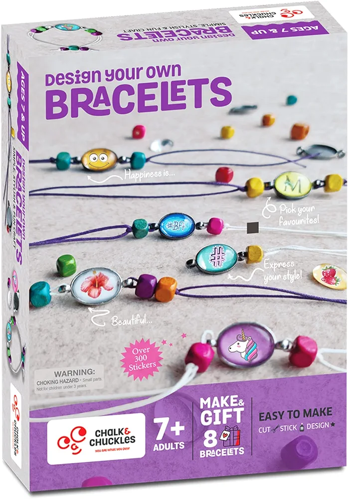 Chalk and Chuckles Art and Craft Kit, Bracelet Making Kit