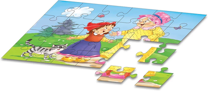 BOOKFORD 4 in 1 Little Red Riding Hood Jigsaw Puzzle Game