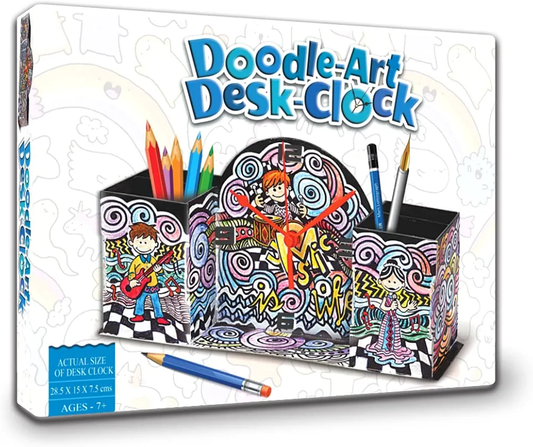 ToyKraft Doodle Desk Clock, Doodle Art Kit for Kids