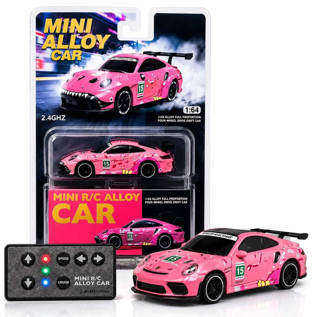 Yegao Roxy Porsche Pink 1:64 Scale Mini Remote Control R/C Drift Car
