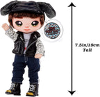 Na Na Na Surprise Glam Series Maxwell Dane Fashion Doll and Metallic Puppy Purse, Brunette Hair, Cute Dog Ear Hat Outfit & Accessories, 2-in-1 Gift for Kids, Toy for Girls and Boys